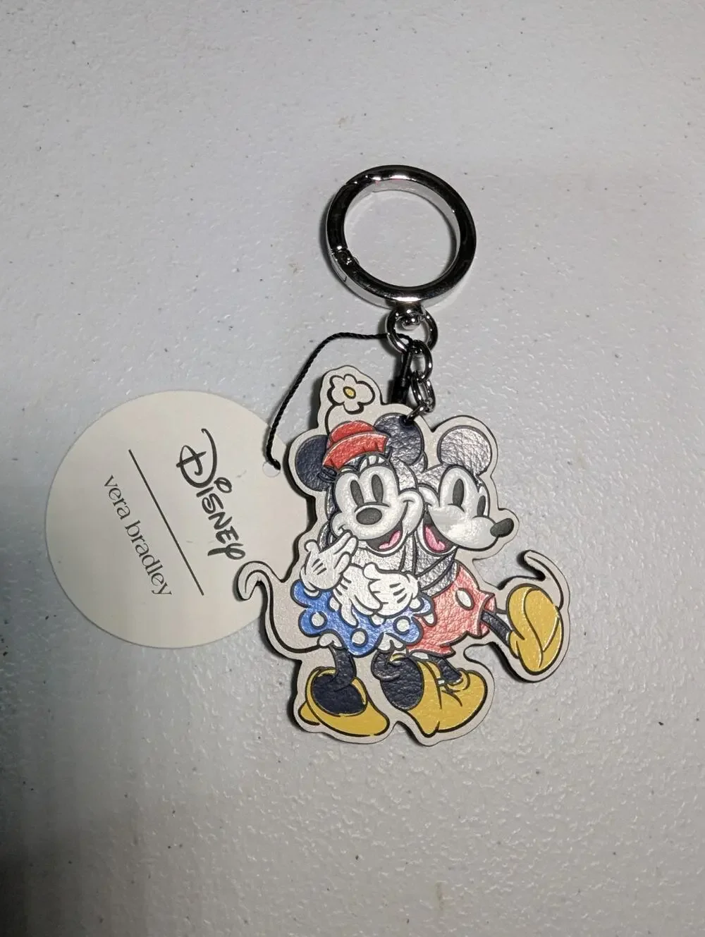 NWT Vera Bradley Disney Key Ring /Bag charm- Minnie Mouse-flowers bows